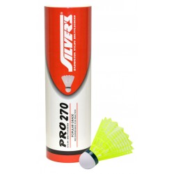 Silvers PRO-270 Yellow Nylon Shuttlecocks (Pack of 6)